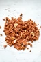 Caramel-banana granola in biodegradable packaging