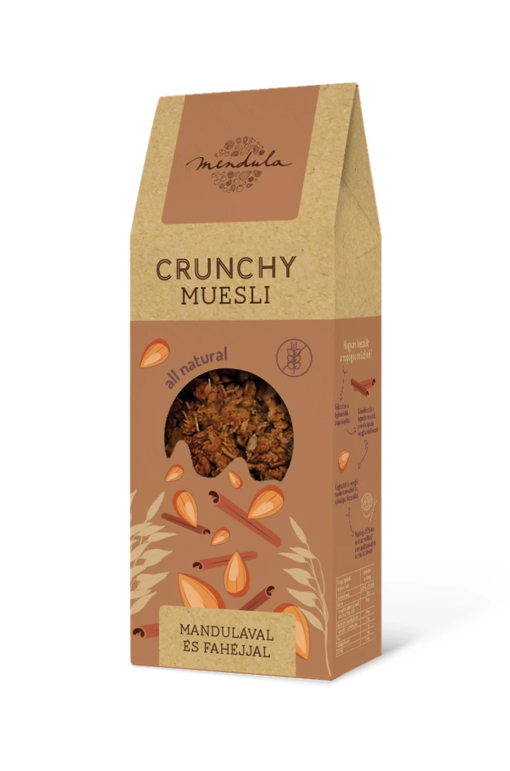  crunchy muesli mandulával és fahéjjal